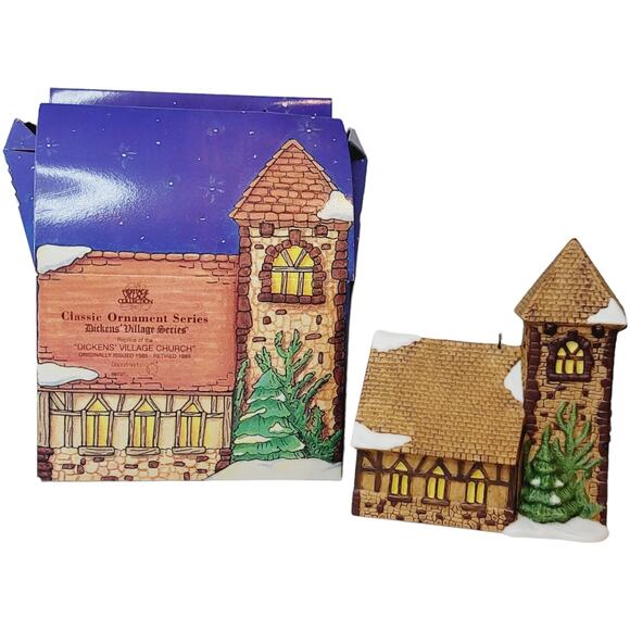 Dept. 56 Dickens Village DICKENS VILLAGE CHURCH Classic Ornament Series - Picture 1 of 8